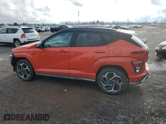 2025 Hyundai Kona Limited with VIN KM8HECA39SU193304, listed as a Copart auction lot 81146144 with 4,411 mi miles and Salvage Title. Bid and sale history available at DreamBid. Image 2.