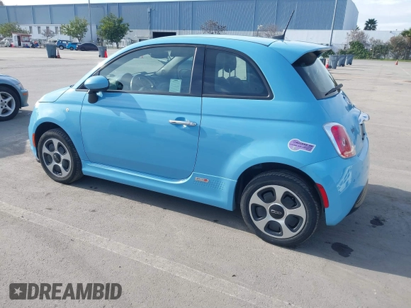 2017 FIAT 500e with VIN 3C3CFFGE9HT600549, listed as a IAAI auction lot 41616359 with 41,880 mi miles. Bid and sale history available at carsss.com. Image 3.