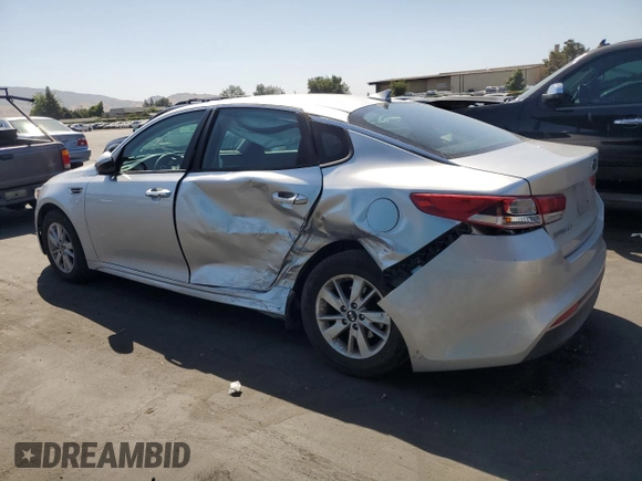 2017 Kia Optima LX with VIN 5XXGT4L38HG148801, listed as a Copart auction lot 59419655 with 57,092 mi miles and Salvage title. Bid and sale history available at DreamBid. Image 2.