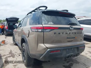 2023 Nissan Pathfinder Rock Creek with VIN 5N1DR3BD9PC228981, listed as a IAAI auction lot 42074519 with 34,763 mi miles and . Bid and sale history available at DreamBid. Image 3.