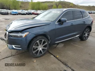 2021 Volvo XC60 Inscription with VIN YV4102RL2M1823863, listed as a Copart auction lot 56213665 with 34,027 mi miles and Salvage title. Bid and sale history available at DreamBid. Image 1.