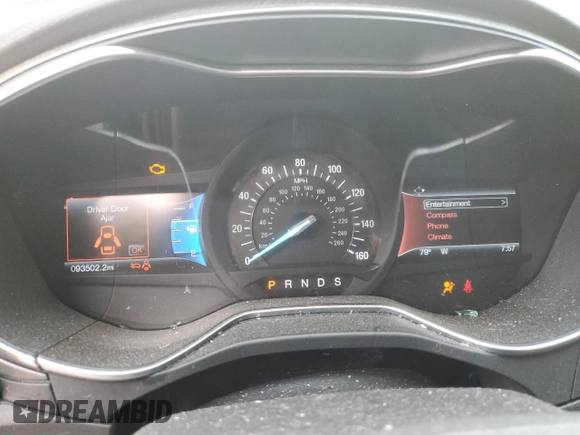 2016 Ford Fusion Titanium with VIN 3FA6P0K91GR228039, listed as a Copart auction lot 51342075 with 93,502 mi miles and Clean Title. Bid and sale history available at DreamBid. Image 9.
