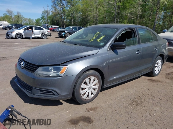 2011 Volkswagen Jetta Sedan S with VIN 3VW2K7AJ1BM380448, listed as a IAAI auction lot 42110979 with 113,418 mi miles. Bid and sale history available at carsss.com. Image 2.