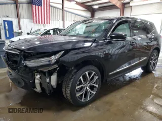2022 Acura MDX Technology with VIN 5J8YE1H43NL019571, listed as a Copart auction lot 63753665 with 95,851 mi miles and Salvage title. Bid and sale history available at DreamBid. Image 1.