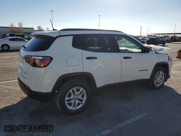 2017 Jeep Compass Sport with VIN 3C4NJCAB1HT672619, listed as a Copart auction lot 87966095 with 89,870 mi miles and Clean Title. Bid and sale history available at carsss.com. Image 3.
