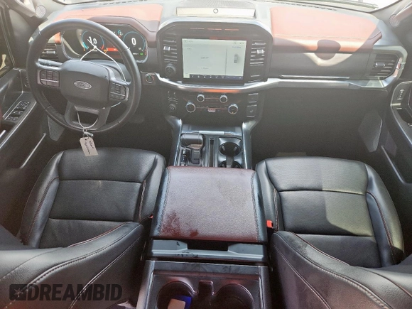 2023 Ford F-150 XL with VIN 1FTFW1ED3PFB64344, listed as a Copart auction lot 55409115 with 20,817 mi miles and Salvage title. Bid and sale history available at DreamBid. Image 8.