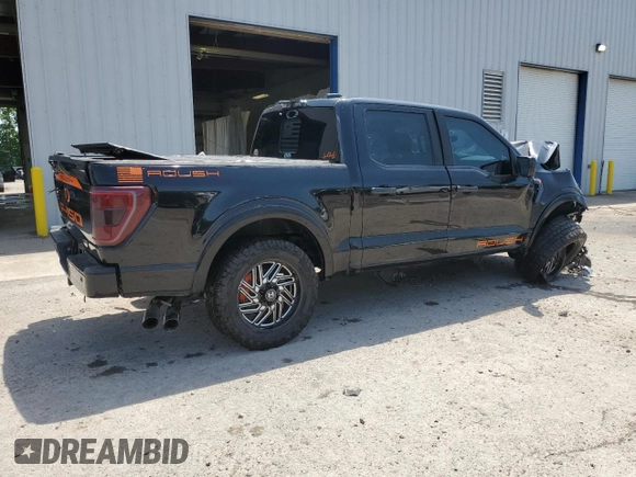 2021 Ford F-150 XL with VIN 1FTFW1E52MFB31825, listed as a Copart auction lot 61462735 with 76,653 mi miles and Salvage title. Bid and sale history available at DreamBid. Image 3.