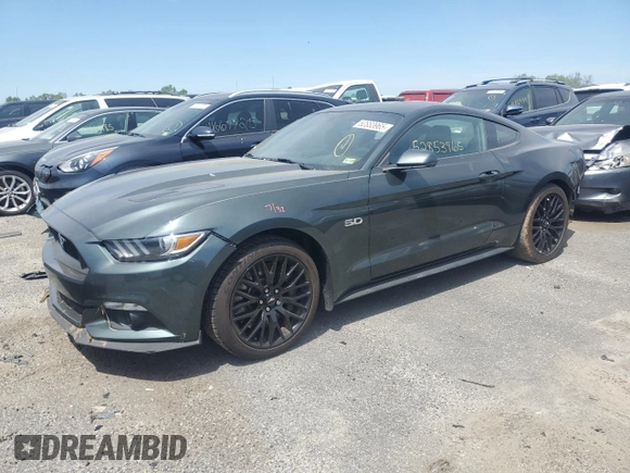 2016 Ford Mustang GT with VIN 1FA6P8CF9G5335846, listed as a Copart auction lot 52853965 with 60,043 mi miles and Salvage title. Bid and sale history available at DreamBid. Image 1.