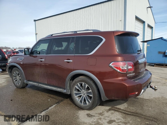 2020 Nissan Armada SL with VIN JN8AY2NC2LX518378, listed as a Copart auction lot 45542265 with 56,386 mi miles and Salvage Title. Bid and sale history available at carsss.com. Image 2.