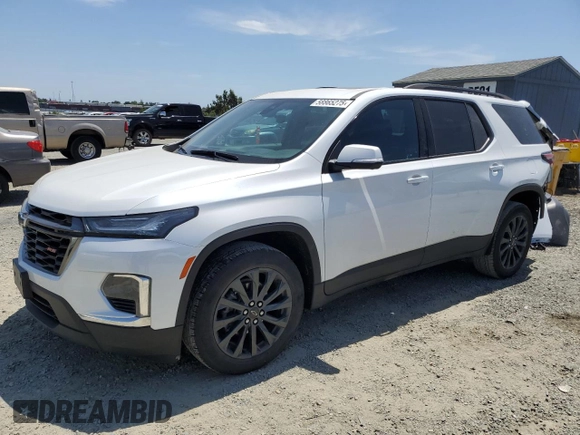2023 Chevrolet Traverse RS z VIN 1GNEVJKWXPJ182011, wystawiony jako Copart lot #58865275 z przebiegiem 27 110 mil mil oraz Szkoda całkowita • Salvage title. Historia ofert i sprzedaży dostępna na DreamBid. Obrazek 1.