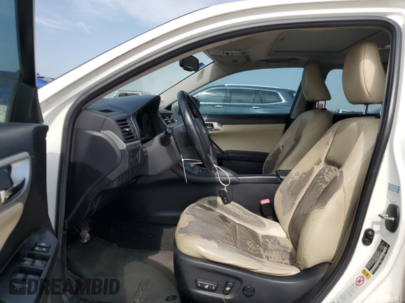 2012 Lexus CT 200h with VIN JTHKD5BHXC2057097, listed as a Copart auction lot 44945065 with 257,013 mi miles and Salvage title. Bid and sale history available at DreamBid. Image 7.