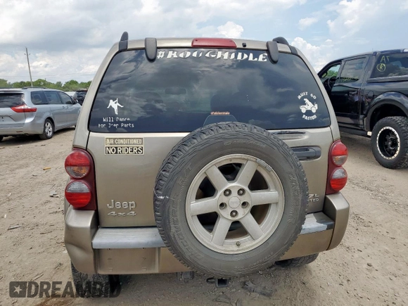 2005 Jeep Liberty Limited with VIN 1J8GL58K35W724478, listed as a Copart auction lot 61165405 with 202,099 mi miles and Salvage title. Bid and sale history available at DreamBid. Image 6.