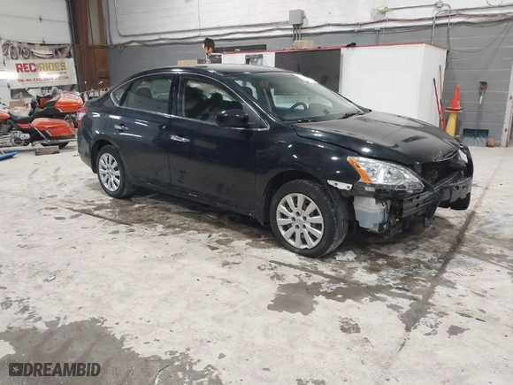 2015 Nissan Sentra SV with VIN 3N1AB7AP4FY365561, listed as a IAAI auction lot 41581798 with 81,002 mi miles. Bid and sale history available at carsss.com. Image 1.