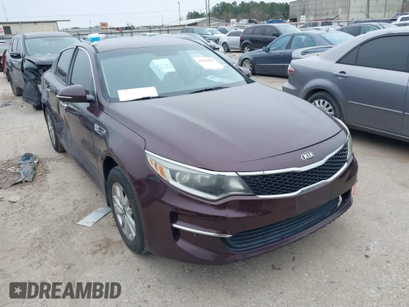 2017 Kia Optima LX with VIN 5XXGT4L37HG164861, listed as a IAAI auction lot 41624517 with 173,356 mi miles. Bid and sale history available at carsss.com. Image 1.