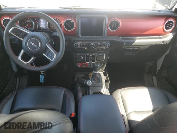 2023 Jeep Gladiator Rubicon with VIN 1C6JJTBG6PL579895, listed as a Copart auction lot 49588395 with 22,066 mi miles and Salvage title. Bid and sale history available at DreamBid. Image 8.