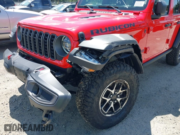 2025 Jeep Wrangler Rubicon with VIN 1C4PJXFN4SW573748, listed as a IAAI auction lot 42660183 with 763 mi miles and . Bid and sale history available at DreamBid. Image 6.