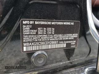 2012 BMW 5 Series 528i z VIN WBAXG5C56CDY28661, wystawiony jako Copart lot #53372745 z przebiegiem 130 810 mil mil oraz Szkoda całkowita • Salvage title. Historia ofert i sprzedaży dostępna na DreamBid. Obrazek 12.