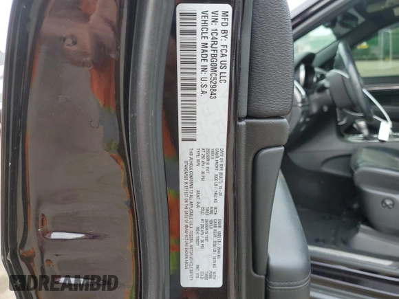 2021 Jeep Grand Cherokee Limited with VIN 1C4RJFBG0MC529843, listed as a Copart auction lot 60390155 with 40,415 mi miles and Salvage title. Bid and sale history available at DreamBid. Image 13.