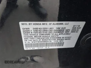 2019 Honda Passport EX-L with VIN 5FNYF8H5XKB024116, listed as a IAAI auction lot 42055543 with 68,641 mi miles and . Bid and sale history available at DreamBid. Image 9.