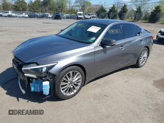 2021 Infiniti Q50 Luxe z VIN JN1EV7BR7MM750265, wystawiony jako IAAI lot #41943953 z przebiegiem 53 750 mil mil oraz . Historia ofert i sprzedaży dostępna na DreamBid. Obrazek 18.