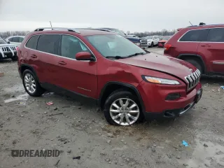 2016 Jeep Cherokee Limited with VIN 1C4PJMDB0GW225606, listed as a Copart auction lot 85572234 with 132,925 mi miles and Salvage Title. Bid and sale history available at carsss.com. Image 4.