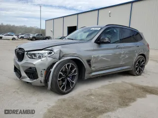 2020 BMW X3 M Competition with VIN 5YMTS0C0XLLA58035, listed as a Copart auction lot 42743124 with 47,680 mi miles. Bid and sale history available at carsss.com. Image 1.