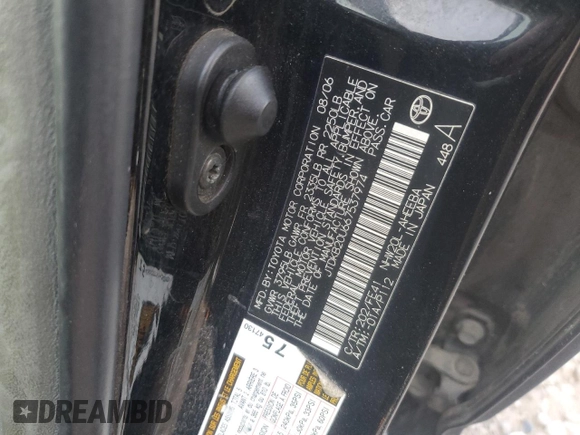 2006 Toyota Prius with VIN JTDKB20U667537974, listed as a Copart auction lot 44212165 with 191,204 mi miles and Salvage Title. Bid and sale history available at carsss.com. Image 12.
