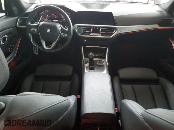 2021 BMW 3 Series 330i with VIN 3MW5R1J08M8C07583, listed as a Copart auction lot 62902105 with 52,524 mi miles and Salvage title. Bid and sale history available at DreamBid. Image 8.
