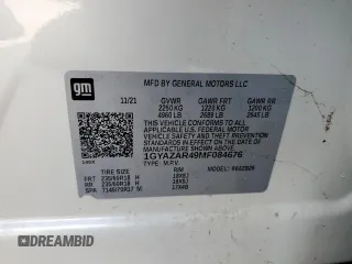 2021 Cadillac XT4 FWD Luxury z VIN 1GYAZAR49MF084676, wystawiony jako Copart lot #59765515 z przebiegiem 32 480 mil mil oraz Czysty tytuł • Clean title. Historia ofert i sprzedaży dostępna na DreamBid. Obrazek 12.
