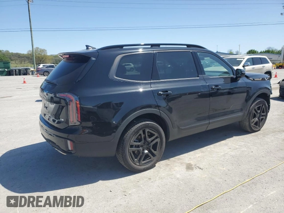 2025 Kia Telluride SX X-Line with VIN 5XYP5DGC0SG599325, listed as a Copart auction lot 51951635 with 3,212 mi miles and Salvage title. Bid and sale history available at DreamBid. Image 3.