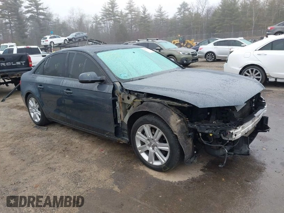 2011 Audi A4 Premium with VIN WAUBFAFL5BN048076, listed as a IAAI auction lot 41816190 with 128,573 mi miles and . Bid and sale history available at DreamBid. Image 1.