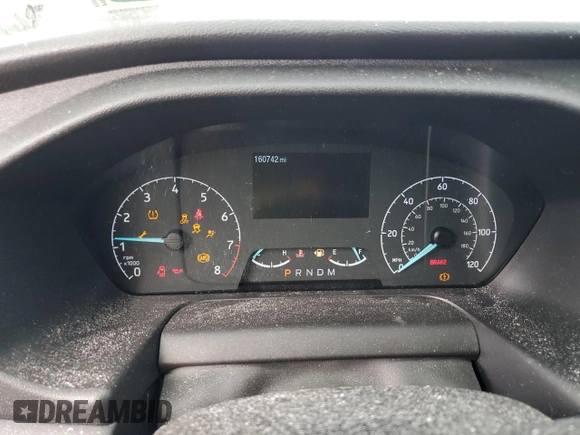 2021 Ford Transit Cargo with VIN 1FTBR1Y80MKA66332, listed as a Copart auction lot 60969155 with 160,742 mi miles and Salvage title. Bid and sale history available at DreamBid. Image 9.