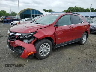 2022 Chevrolet Equinox LT z VIN 3GNAXUEV0NL229291, wystawiony jako Copart lot #59657915 z przebiegiem 16 388 mil mil oraz Szkoda całkowita • Salvage title. Historia ofert i sprzedaży dostępna na DreamBid. Obrazek 1.