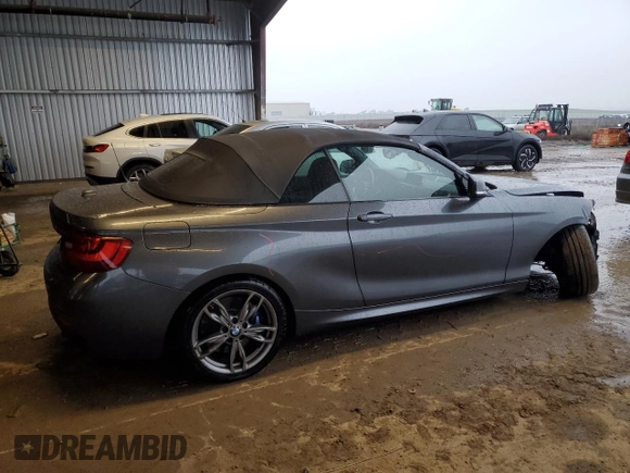 2016 BMW 2 Series M235i with VIN WBA1M1C53GV394156, listed as a Copart auction lot 43553255 with 63,291 mi miles and Salvage Title. Bid and sale history available at carsss.com. Image 3.