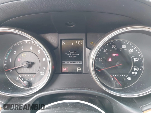 2013 Jeep Grand Cherokee Overland with VIN 1C4RJFCG8DC614542, listed as a IAAI auction lot 41733846 with 44,131 mi miles. Bid and sale history available at carsss.com. Image 7.