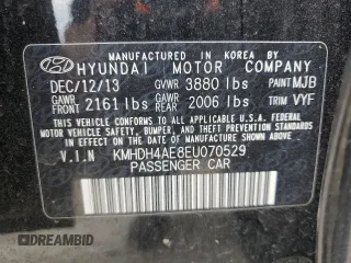 2014 Hyundai Elantra SE z VIN KMHDH4AE8EU070529, wystawiony jako Copart lot #60615255 z przebiegiem 128 052 mil mil oraz Szkoda całkowita • Salvage title. Historia ofert i sprzedaży dostępna na DreamBid. Obrazek 13.