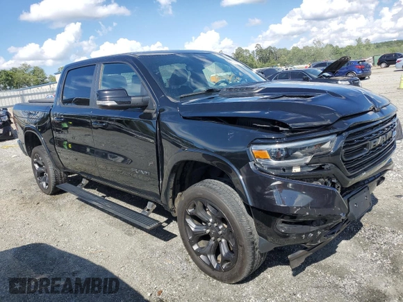 2020 Ram 1500 Limited with VIN 1C6SRFHT5LN291691, listed as a Copart auction lot 61497125 with 48,221 mi miles and Salvage title. Bid and sale history available at DreamBid. Image 4.