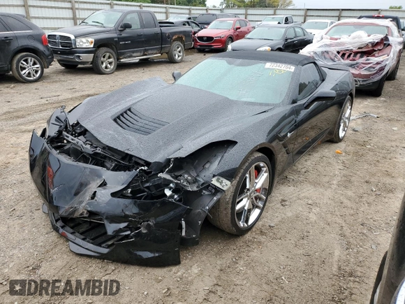 2015 Chevrolet Corvette Z51 2LT with VIN 1G1YK3D75F5125246, listed as a Copart auction lot 72342704 with 12,031 mi miles and Clean Title. Bid and sale history available at carsss.com. Image 1.