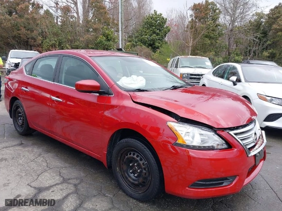 2014 Nissan Sentra SR with VIN 3N1AB7AP0EL647157, listed as a IAAI auction lot 41815415 with 102,851 mi miles. Bid and sale history available at carsss.com. Image 1.