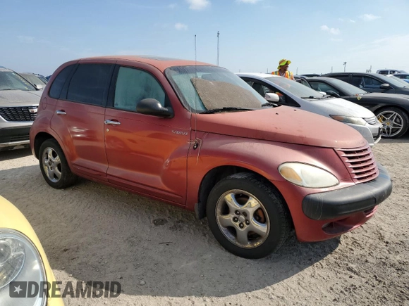 2001 Chrysler PT Cruiser with VIN 3C8FY4BB41T642166, listed as a Copart auction lot 75164104 with 0 mi miles and Salvage Title. Bid and sale history available at carsss.com. Image 4.