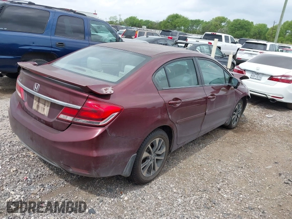 2014 Honda Civic Sedan EX with VIN 19XFB2F82EE020519, listed as a IAAI auction lot 41888819 with 127,412 mi miles. Bid and sale history available at carsss.com. Image 4.