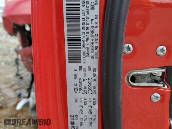 2018 Ram 2500 Tradesman with VIN 3C6UR5HL4JG278553, listed as a Copart auction lot 56632945 with 172,091 mi miles and Salvage title. Bid and sale history available at DreamBid. Image 12.