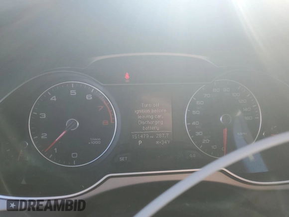 2013 Audi A4 Premium with VIN WAUBFAFL1DN046909, listed as a Copart auction lot 42209405 with 151,479 mi miles and Salvage title. Bid and sale history available at DreamBid. Image 9.