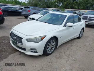 2014 Infiniti Q50 Hybrid Sport with VIN JN1AV7AP7EM690553, listed as a IAAI auction lot 42196341 with 221,709 mi miles and . Bid and sale history available at DreamBid. Image 17.