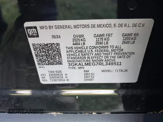 2024 GMC Terrain SLE z VIN 3GKALMEG7RL349511, wystawiony jako IAAI lot #41949087 z przebiegiem 8 574 mil mil oraz . Historia ofert i sprzedaży dostępna na DreamBid. Obrazek 9.