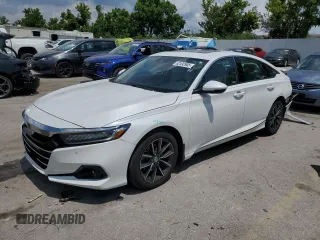 2021 Honda Accord EX-L with VIN 1HGCV1F54MA045354, listed as a Copart auction lot 62492905 with 46,145 mi miles and Salvage title. Bid and sale history available at DreamBid. Image 1.