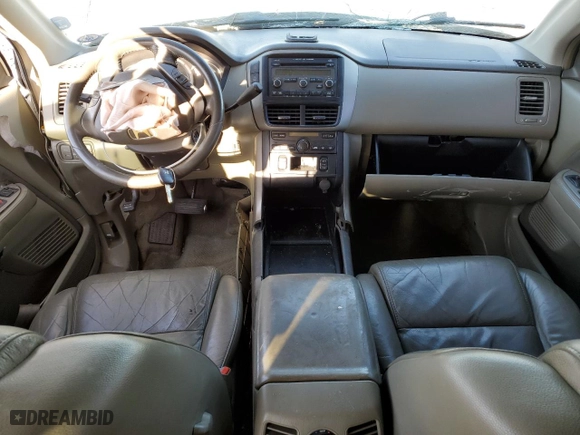 2006 Honda Pilot EX-L with VIN 2HKYF18556H545470, listed as a Copart auction lot 48614675 with 0 mi miles and Salvage Title. Bid and sale history available at carsss.com. Image 8.