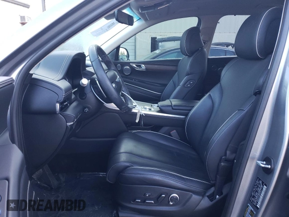 2023 Genesis GV80 with VIN KMUHCESC9PU107157, listed as a Copart auction lot 42592585 with 11,396 mi miles and Salvage title. Bid and sale history available at DreamBid. Image 7.