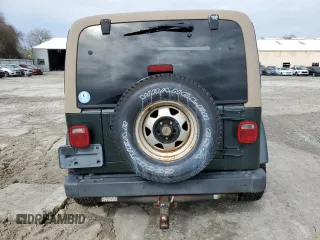 2002 Jeep Wrangler Sahara with VIN 1J4FA59S22P712913, listed as a Copart auction lot 43350115 with 86,320 mi miles and Salvage Title. Bid and sale history available at carsss.com. Image 6.