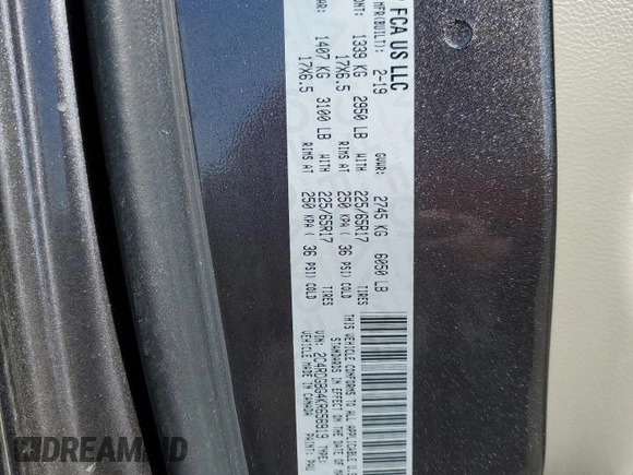 2019 Dodge Grand Caravan SE with VIN 2C4RDGBG4KR656919, listed as a Copart auction lot 53773995 with 119,706 mi miles and Salvage Title. Bid and sale history available at DreamBid. Image 13.